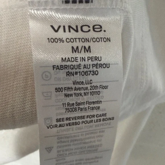 Vince Classic White Long Sleeve Henley - Picture 6 of 6